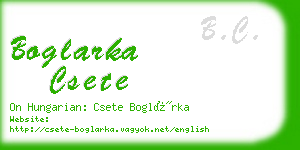 boglarka csete business card